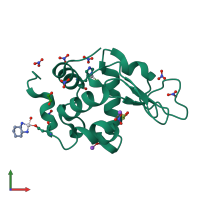 PDB entry 4z46 coloured by chain, front view.