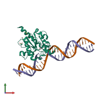 PDB entry 4z47 coloured by chain, front view.