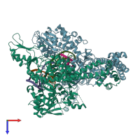 PDB entry 4z53 coloured by chain, top view.