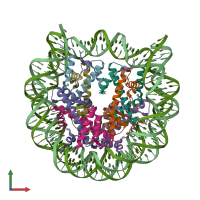 PDB entry 4z5t coloured by chain, front view.