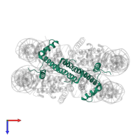 Histone H3.2 in PDB entry 4z66, assembly 1, top view.