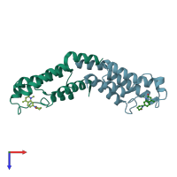 PDB entry 4z6h coloured by chain, top view.