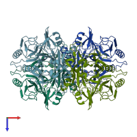 PDB entry 4z6m coloured by chain, top view.