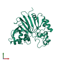 PDB entry 4z6x coloured by chain, front view.