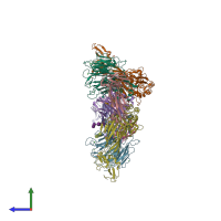 PDB entry 4z7n coloured by chain, side view.