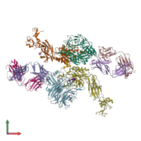 PDB entry 4z7o coloured by chain, front view.