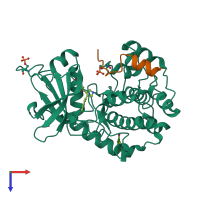 PDB entry 4z83 coloured by chain, top view.