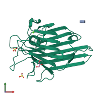 PDB entry 4z8b coloured by chain, front view.