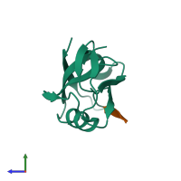 PDB entry 4z8j coloured by chain, side view.