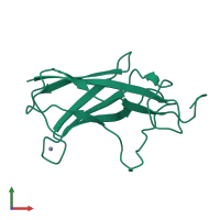 PDB entry 4z8w coloured by chain, front view.