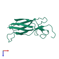 PDB entry 4z8w coloured by chain, top view.