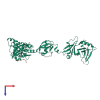 PDB entry 4z96 coloured by chain, top view.