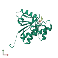 PDB entry 4z9b coloured by chain, front view.
