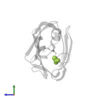 ACETATE ION in PDB entry 4zj0, assembly 1, side view.