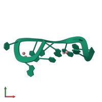 PDB entry 4zkk coloured by chain, front view.