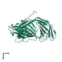 Putative uncharacterized protein in PDB entry 4zkq, assembly 1, top view.