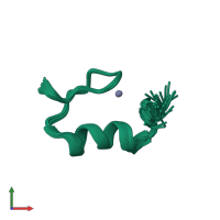 PDB 4znf coloured by chain and viewed from the front.