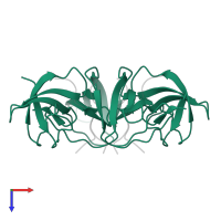 Tyrosine-protein kinase Fyn in PDB entry 4znx, assembly 1, top view.