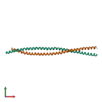 PDB entry 4zry coloured by chain, front view.