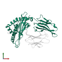 Ig-like domain-containing protein in PDB entry 4zuv, assembly 1, front view.