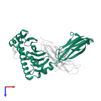 Ig-like domain-containing protein in PDB entry 4zuv, assembly 1, top view.