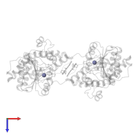 ZINC ION in PDB entry 4zzh, assembly 1, top view.