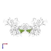 (3S)-1,3-dimethyl-N-[3-(1,3-oxazol-5-yl)phenyl]-6-[3-(trifluoromethyl)phenyl]-2,3-dihydropyrido[2,3-b]pyrazine-4(1H)-carboxamide in PDB entry 4zzi, assembly 1, top view.