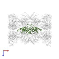 Proteasome subunit beta type-1 in PDB entry 5a0q, assembly 1, top view.