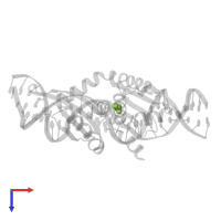 ACETATE ION in PDB entry 5a0w, assembly 1, top view.