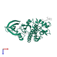 Cyclin-dependent kinase 2 in PDB entry 5a14, assembly 1, top view.