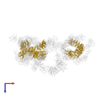 Coatomer subunit beta in PDB entry 5a1v, assembly 1, top view.