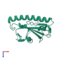 PDB entry 5a4r coloured by chain, top view.