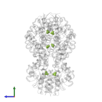 ACETATE ION in PDB entry 5a4v, assembly 1, side view.