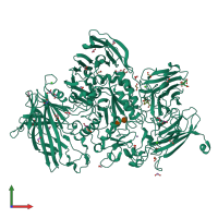 PDB entry 5a59 coloured by chain, front view.