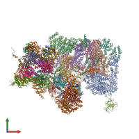 PDB entry 5a5b coloured by chain, front view.