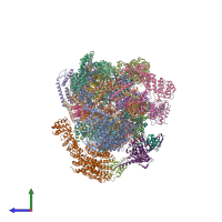 PDB entry 5a5b coloured by chain, side view.