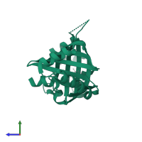 Triphosphate tunnel metalloenzyme 3 in PDB entry 5a68, assembly 1, side view.