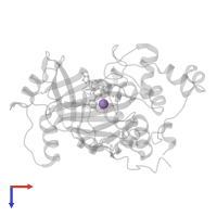 MANGANESE (II) ION in PDB entry 5a7p, assembly 1, top view.