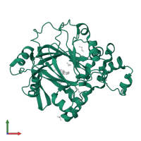 Lysine-specific demethylase 4A in PDB entry 5a80, assembly 1, front view.