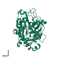 Lysine-specific demethylase 4A in PDB entry 5a80, assembly 1, side view.