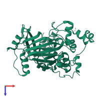 Lysine-specific demethylase 4A in PDB entry 5a80, assembly 1, top view.