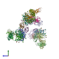 PDB entry 5a8h coloured by chain, side view.