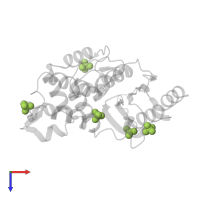 SULFATE ION in PDB entry 5a91, assembly 1, top view.