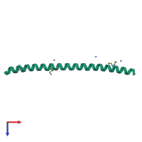 PDB entry 5abs coloured by chain, top view.