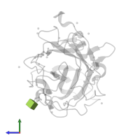 2-acetamido-2-deoxy-beta-D-glucopyranose in PDB entry 5ach, assembly 1, side view.