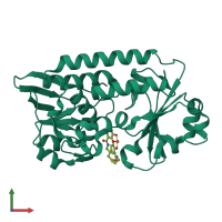 PDB entry 5ad1 coloured by chain, front view.
