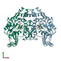 PDB entry 5ad5 coloured by chain, front view.