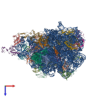 PDB entry 5ady coloured by chain, top view.