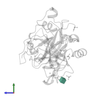 2-acetamido-2-deoxy-beta-D-glucopyranose in PDB entry 5afy, assembly 1, side view.