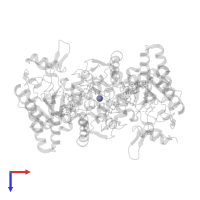 ZINC ION in PDB entry 5agm, assembly 1, top view.